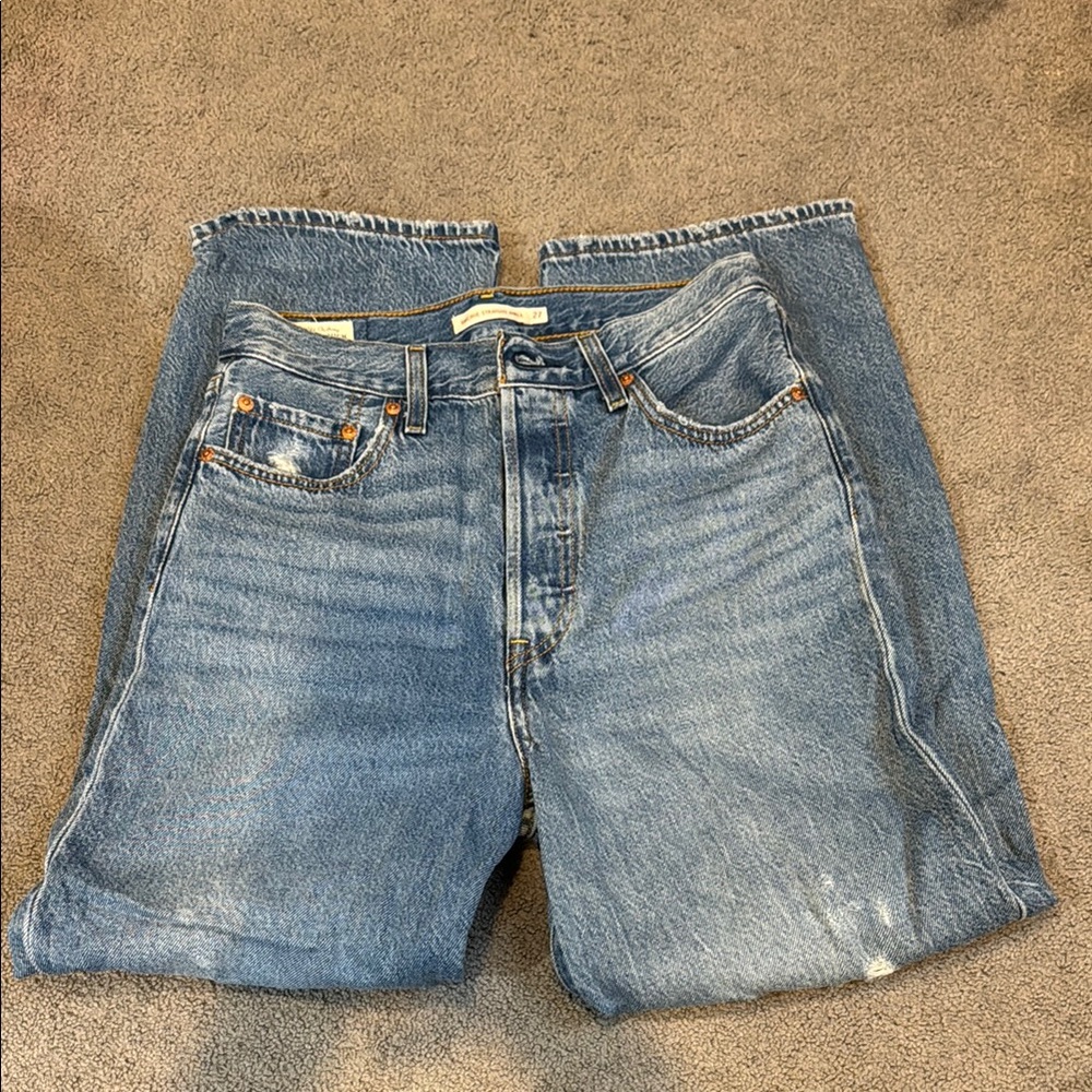 Levi Ribcagw Blue Denim Jeans